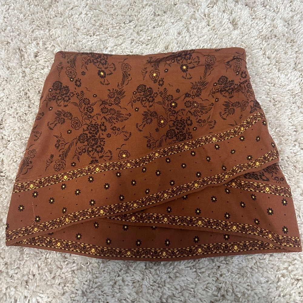 Free People Pattern Mini Skirt